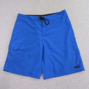 Nike Mens 6.0 Board Shorts 36 x 10 Blue Swim Trunks Beach Surf Drawstring
